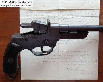 Mauser C77 with Wilhelm Mauser presentation letter. All Rights Reserved.